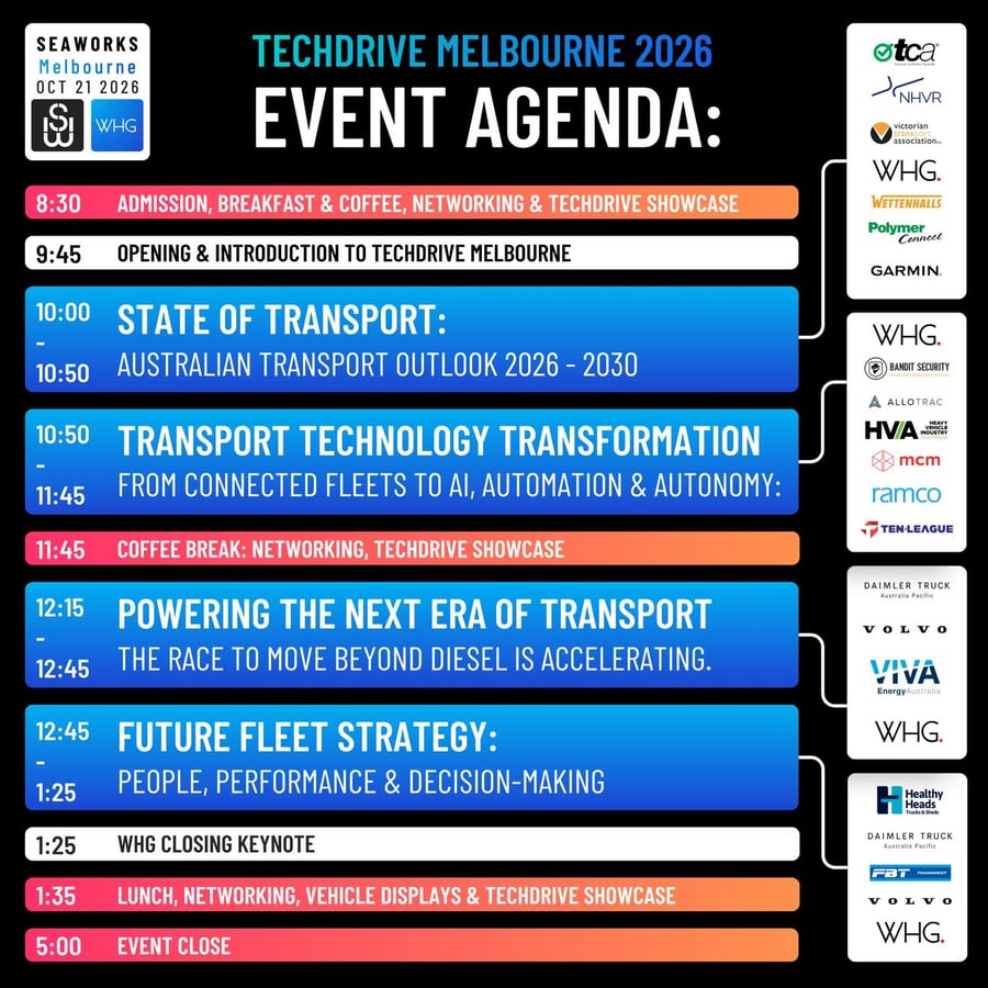 TechDRIVE Melbourne Agenda TechDRIVE Melbourne Agenda